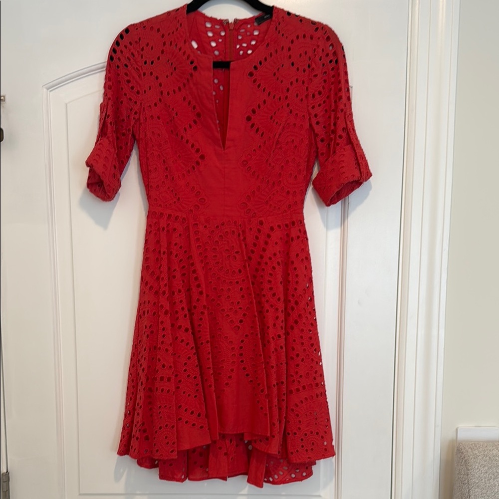 Elegant Red Lace Dress